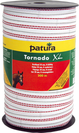 Tornado XL Breitband 20 mm, 200 m Rolle 6 Niro 0,20 mm, 2 Cu 0,30 mm, weiss-rot