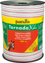 Tornado XL Breitband 20 mm, 400 m Rolle 6 Niro 0,20 mm, 2 Cu 0,30 mm, weiss-rot