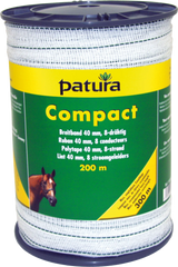 Compact Breitband 40 mm, 200 m Rolle 8 Niro 0,16 mm, weiss-grün