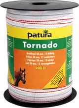 Tornado Breitband 38 mm, 200 m Rolle 11 Niro 0,16mm, 1 Cu 0,30mm, weiß-orange