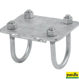 Halter für Nacken- und Nasengurt mit Bügelschrauben für Rohr d= 48,3 mm