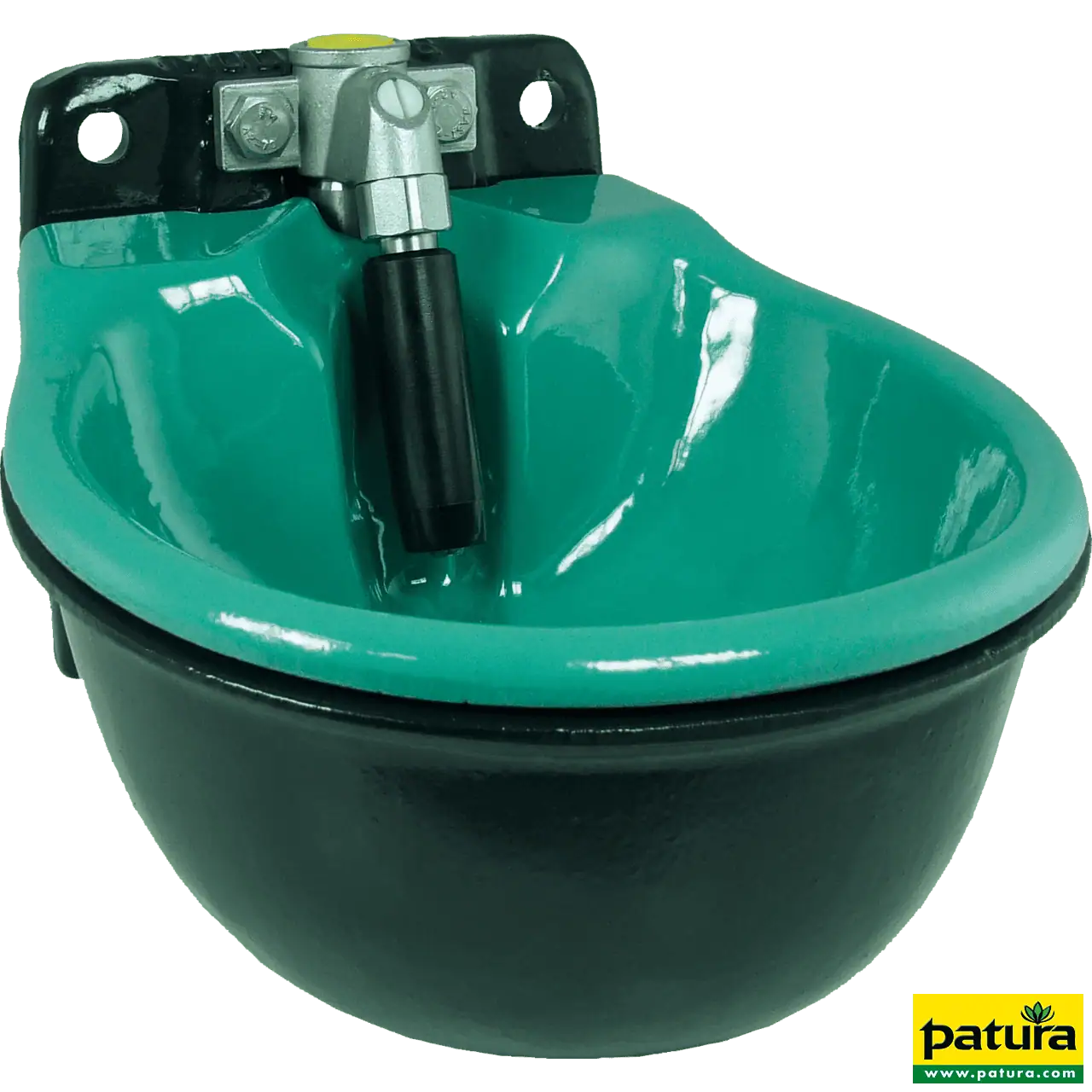 Tränkebecken Modell 46, Gusseisen emailliert, 3/4" Edelstahlventil, heizbar 24 V 80 W