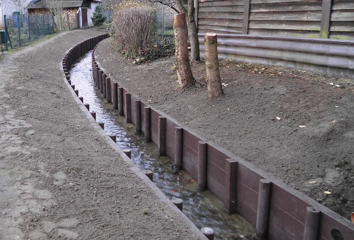 Amphibienschutz / Uferbefestigung aus Recyclingmaterial