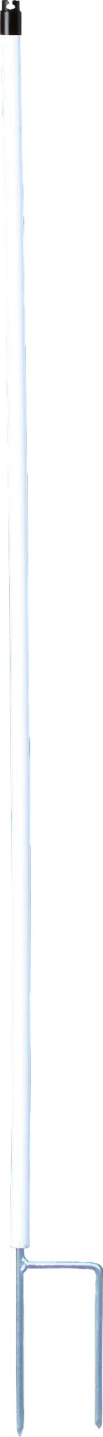 Kunststoffpfahl 1,71 m rund, weiß,d=19mm verz. Doppelspitze (10 Stück / Pack)