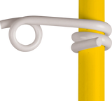 Kunststofföse weiß, für Litzen und Seile für Pfähle d= 10 mm (25 Stück / Pack)