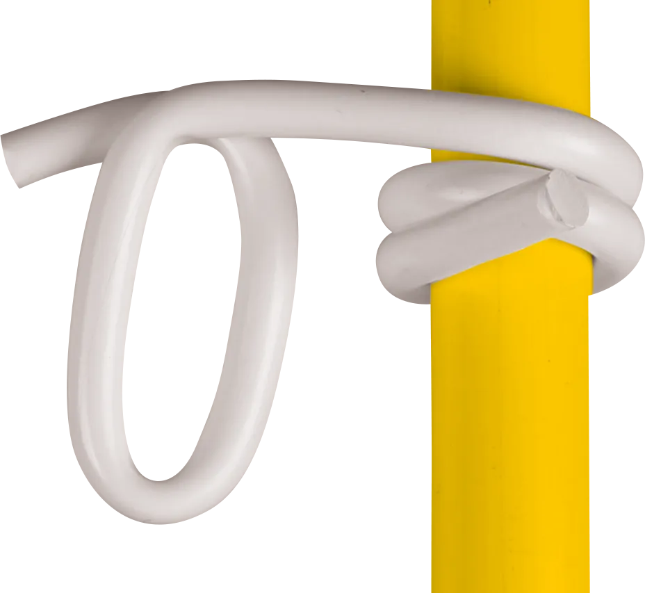 Kunststofföse weiß, für Bänder für Pfähle d= 10 mm (25 Stück / Pack)