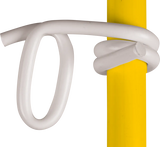 Kunststofföse weiß, für Bänder für Pfähle d= 10 mm (25 Stück / Pack)