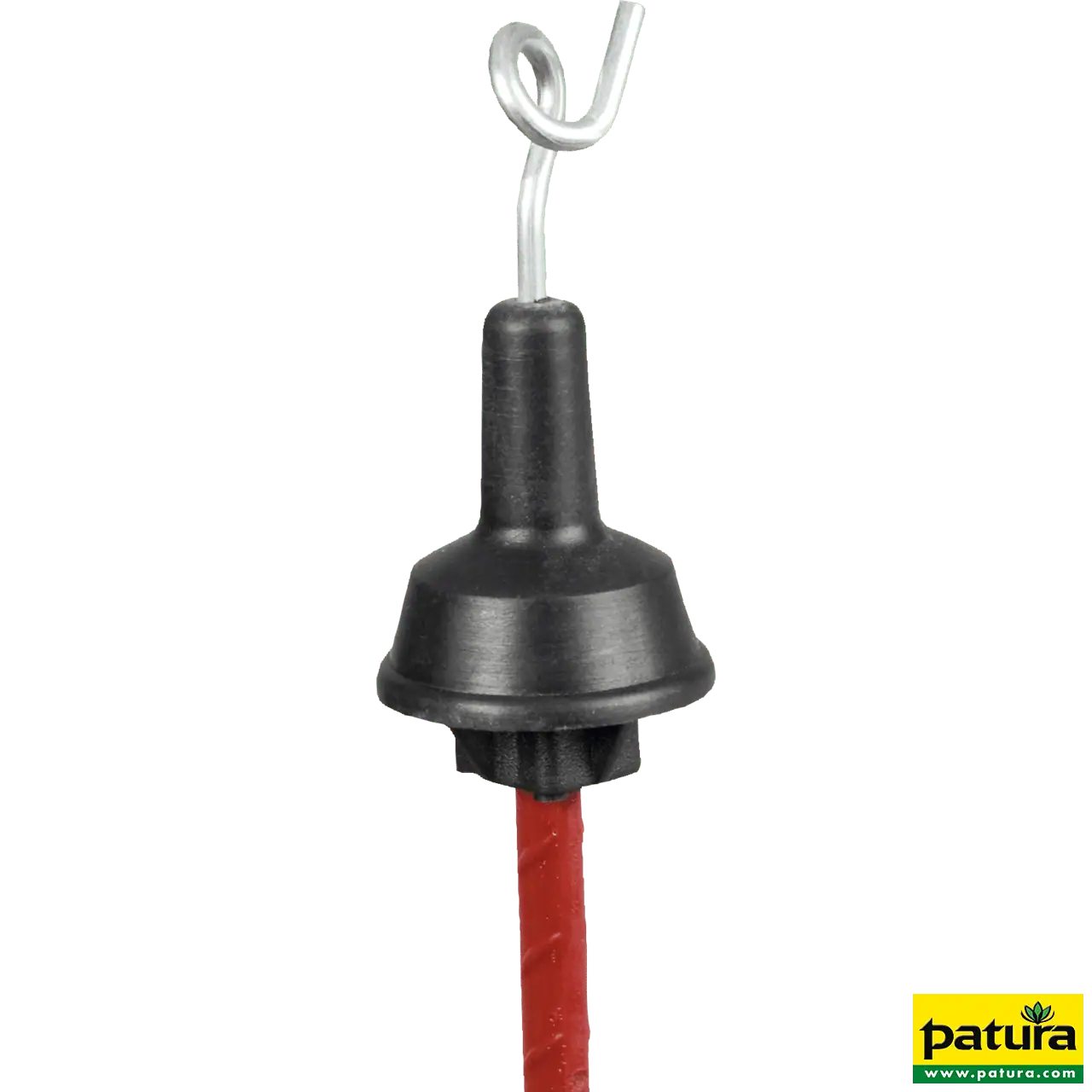 Ersatz-Isolator, Metallöse, für ovale Pfähle, schwarz, 10 x 5,5 mm, 25 Stk