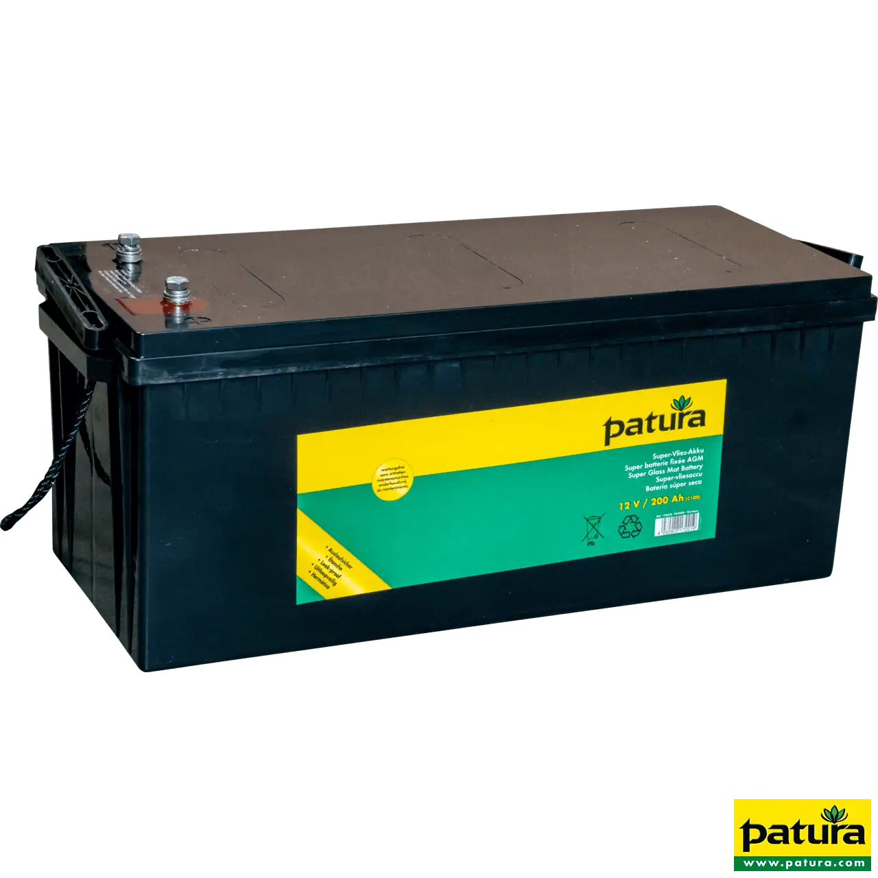 Super-Vlies-Akku 12 V / 200 Ah C100 wartungsfreie Vliesbatterie