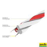 Tornado XL Seil, 500 m Rolle 8 Niro 0,20 mm, 3 Cu 0,30 mm, weiss-rot