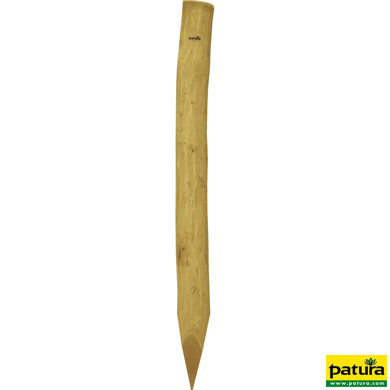 Robinienpfahl, halbiert, 2250 mm, Ø 13-15 cm, gefast, 3-fach gespitzt, entrindet