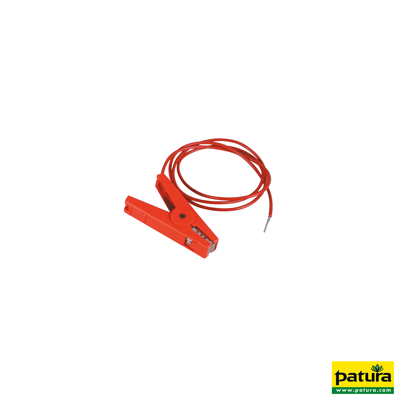 Zaunanschlußkabel, rot, Edelstahlklemme und 3 mm Stift (1 Stück / Pack)