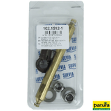 Achsenset für Zungenventil-Becken 41A, Achse Ø 12 mm, 2 Scheiben, Muttern
