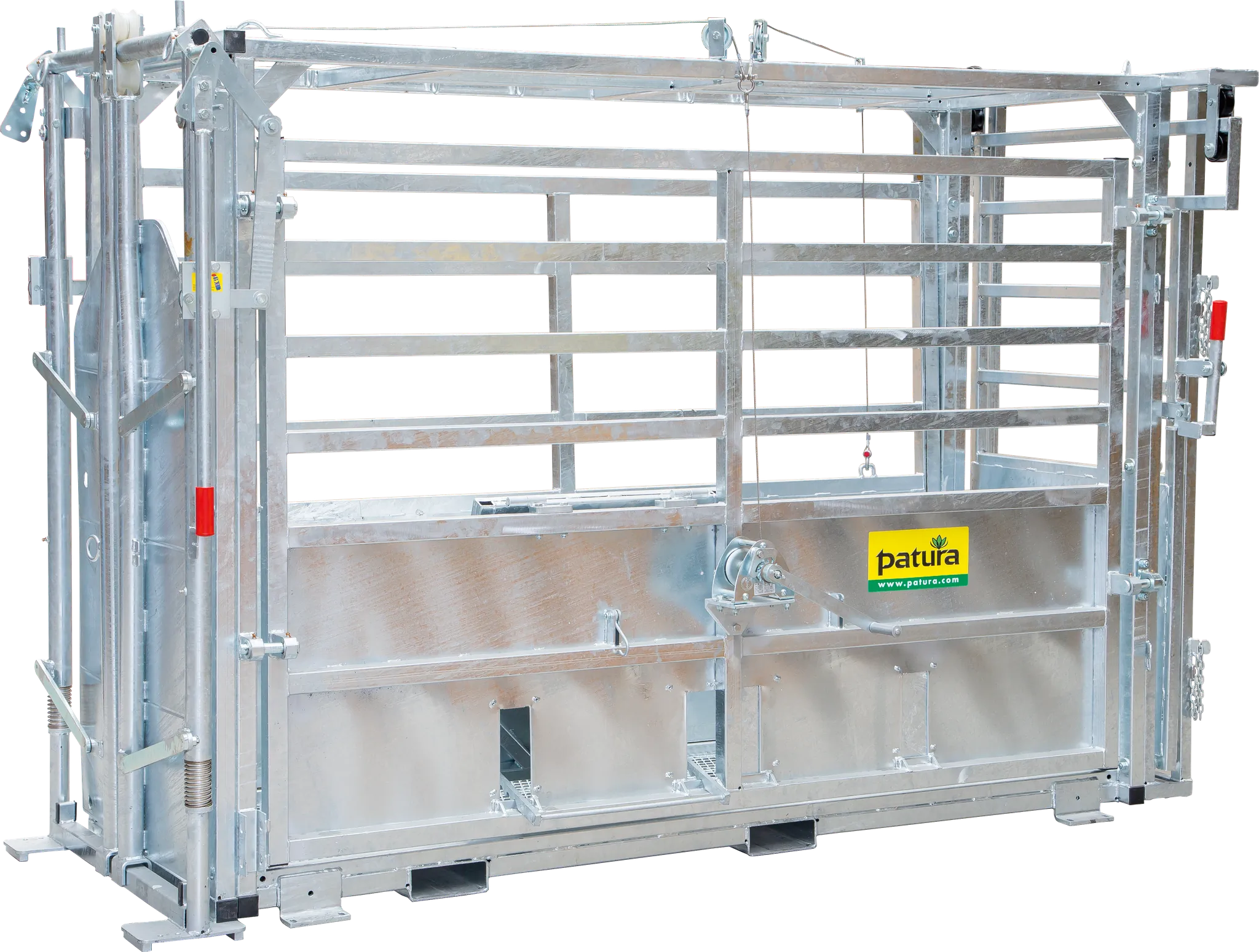 Betäubungsbox mit aufziehbarer Seite