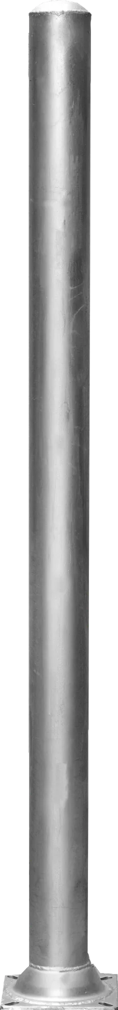 Pfosten d=102 mm, L=2,25 m, Bodenplatte 200x200 mm