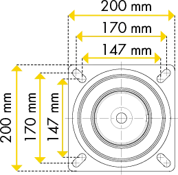 Pfosten d=76 x 3,6 mm, L= 1,65 m, mit Bodenplatte, Edelstahl