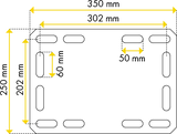 Pfosten d=102 x 4 mm, L= 1,65 m, mit Bodenplatte für Spaltenboden,