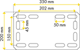 Pfosten Quadrat 90 mm, L= 1,65 m mit Bodenplatte für Spaltenboden