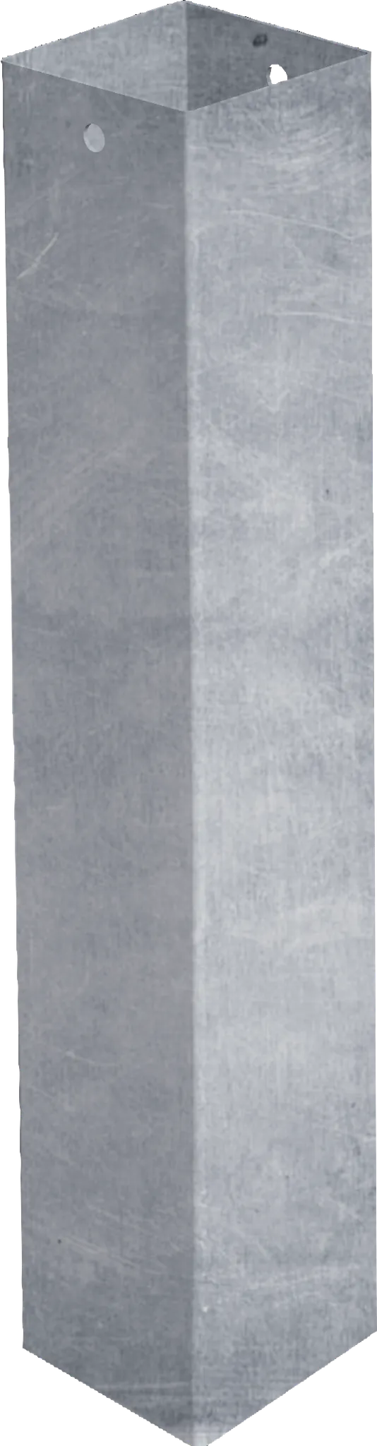 Einbauhülse für Quadratpfosten 90 mm Länge: 47 cm, Außenmaß: 100 x 100 mm