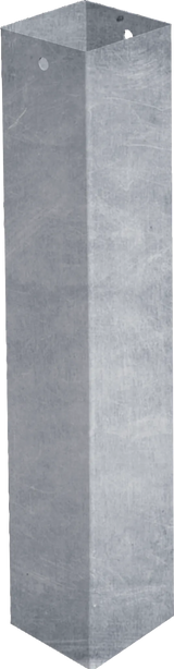 Einbauhülse für Quadratpfosten 90 mm Länge: 47 cm, Außenmaß: 100 x 100 mm