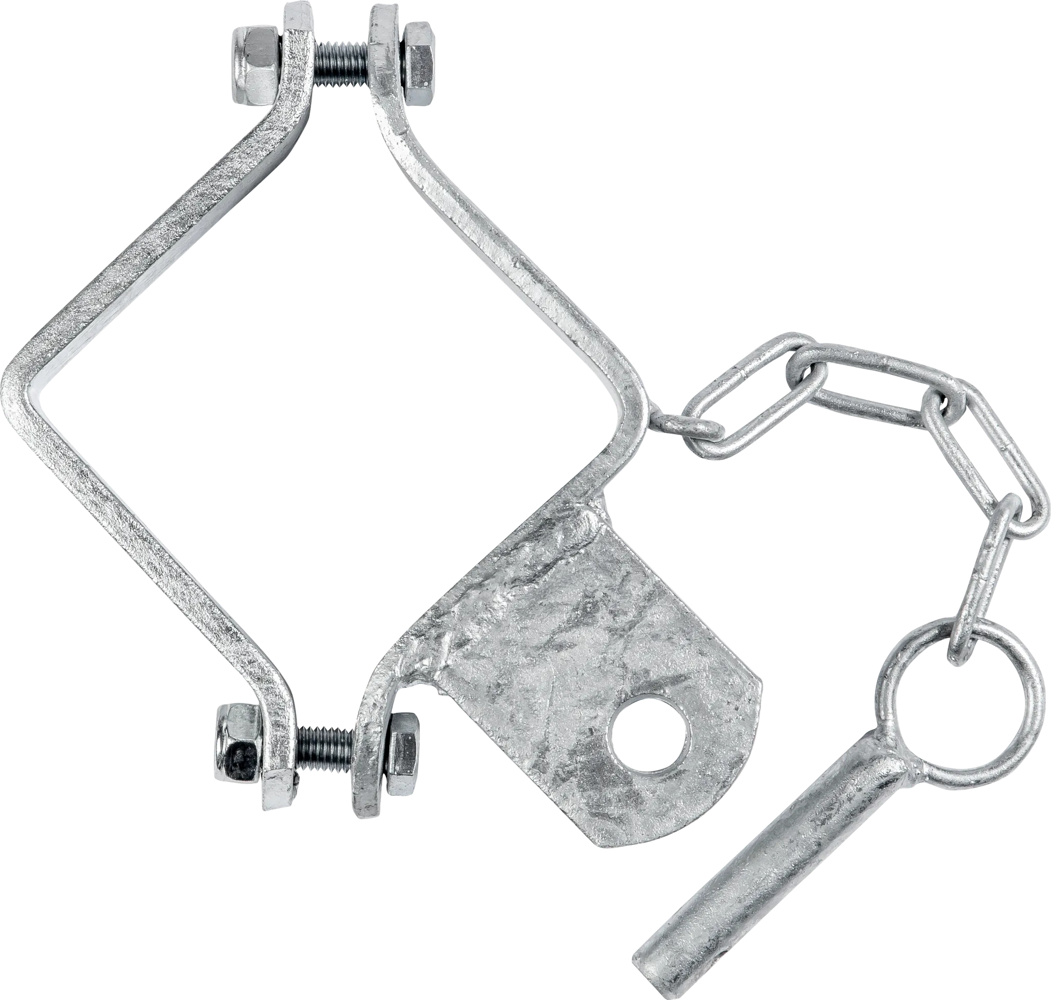 Schelle Quadrat 90 mm, 1 Halter, vz