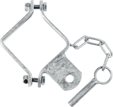 Schelle Quadrat 90 mm, 1 Halter, vz