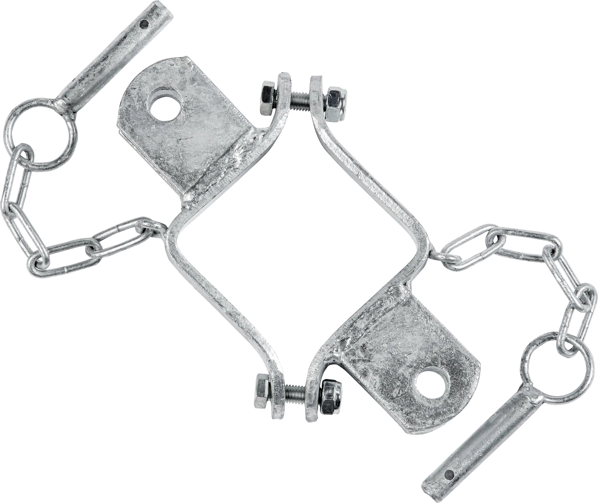 Schelle Quadrat 90 mm, 2 Halter, vz