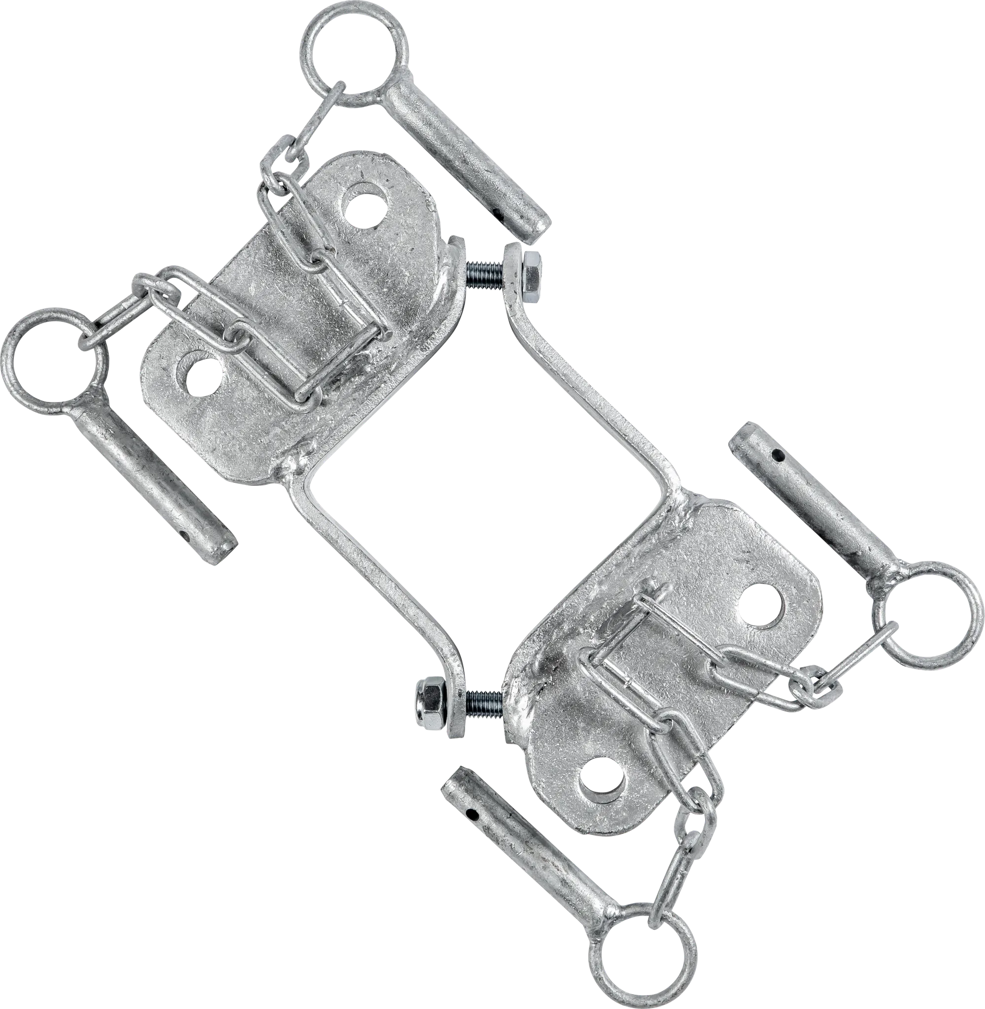 Schelle Quadrat 90 mm, 4 Halter, parallel, vz