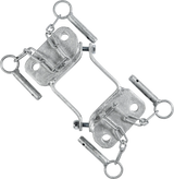 Schelle Quadrat 90 mm, 4 Halter, parallel, vz