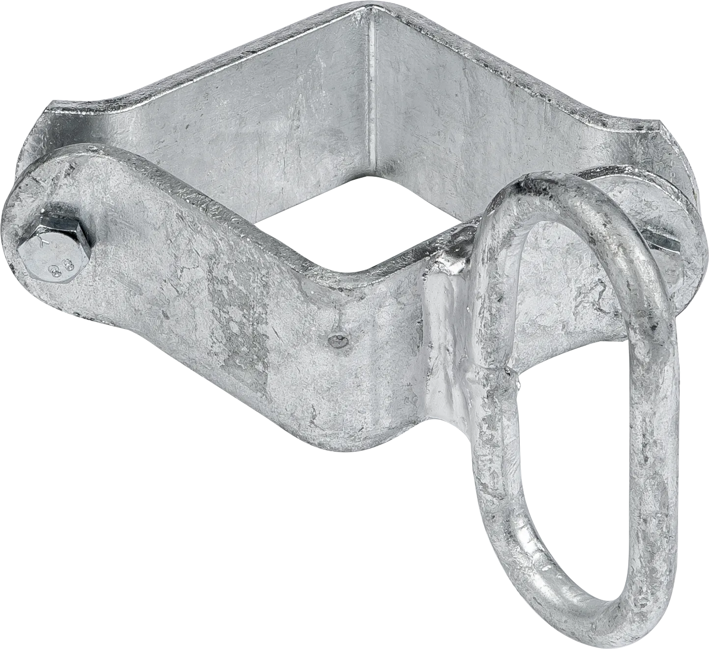 Schelle Quadrat 90 mm, 1 Riegelhalter, vz