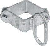 Schelle Quadrat 90 mm, 1 Riegelhalter, vz