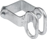 Schelle Quadrat 90 mm, 2 Riegelhalter, vz