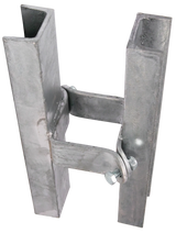 Schelle Quadrat 90 mm, U-Profil doppelt