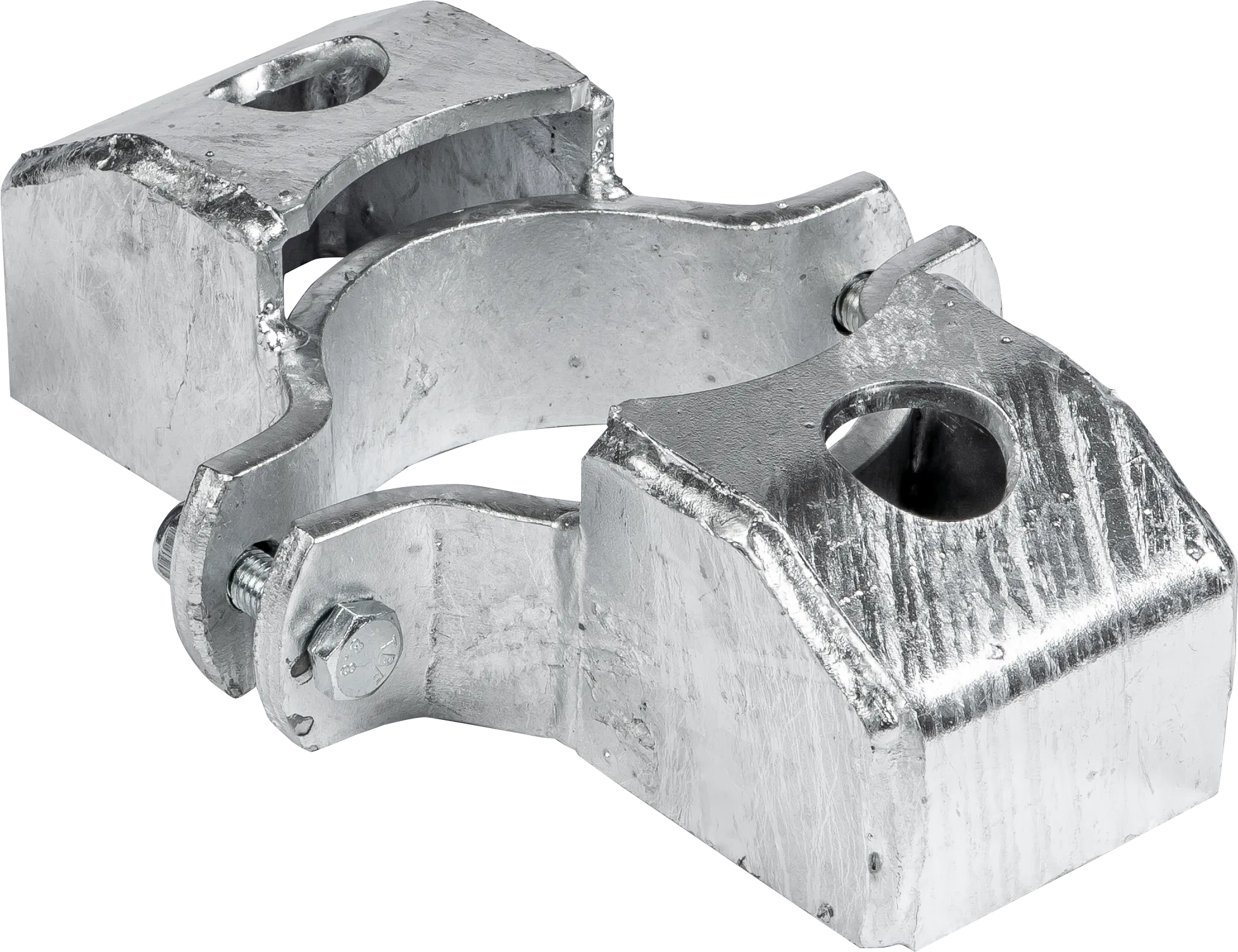 Schelle d=102 mm, mit 2 Riegelhalter TS parallel