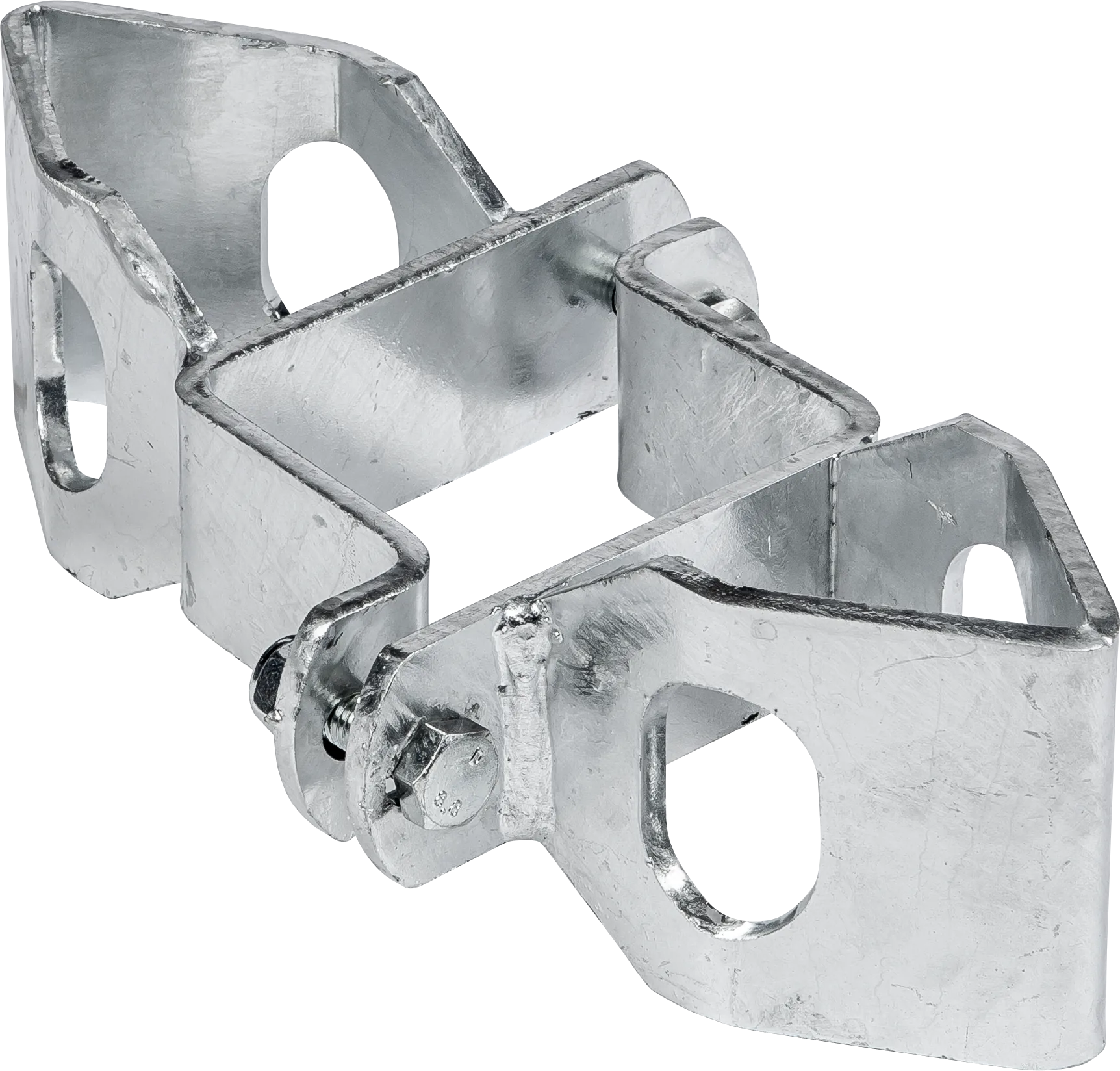 Schelle Quadrat 90 mm, mit 2 Riegelhalter RS, parallel