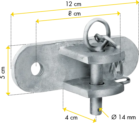 Anschraubteil, einfach, quer