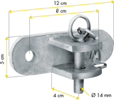 Anschraubteil, einfach, quer