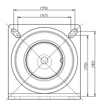 Pfosten d=102 mm, L=1.65 m mit abgewinkelter Bodenplatte