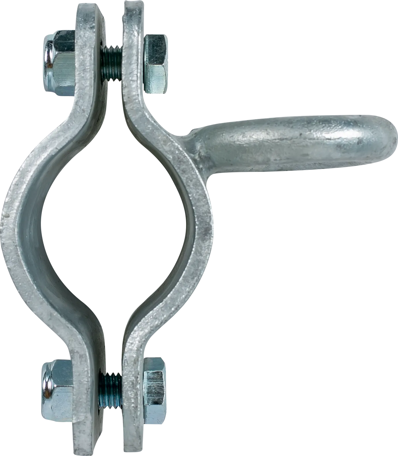 Schelle d=60 mm, 1 Riegelhalter leicht, vz, (für leichte Tore)