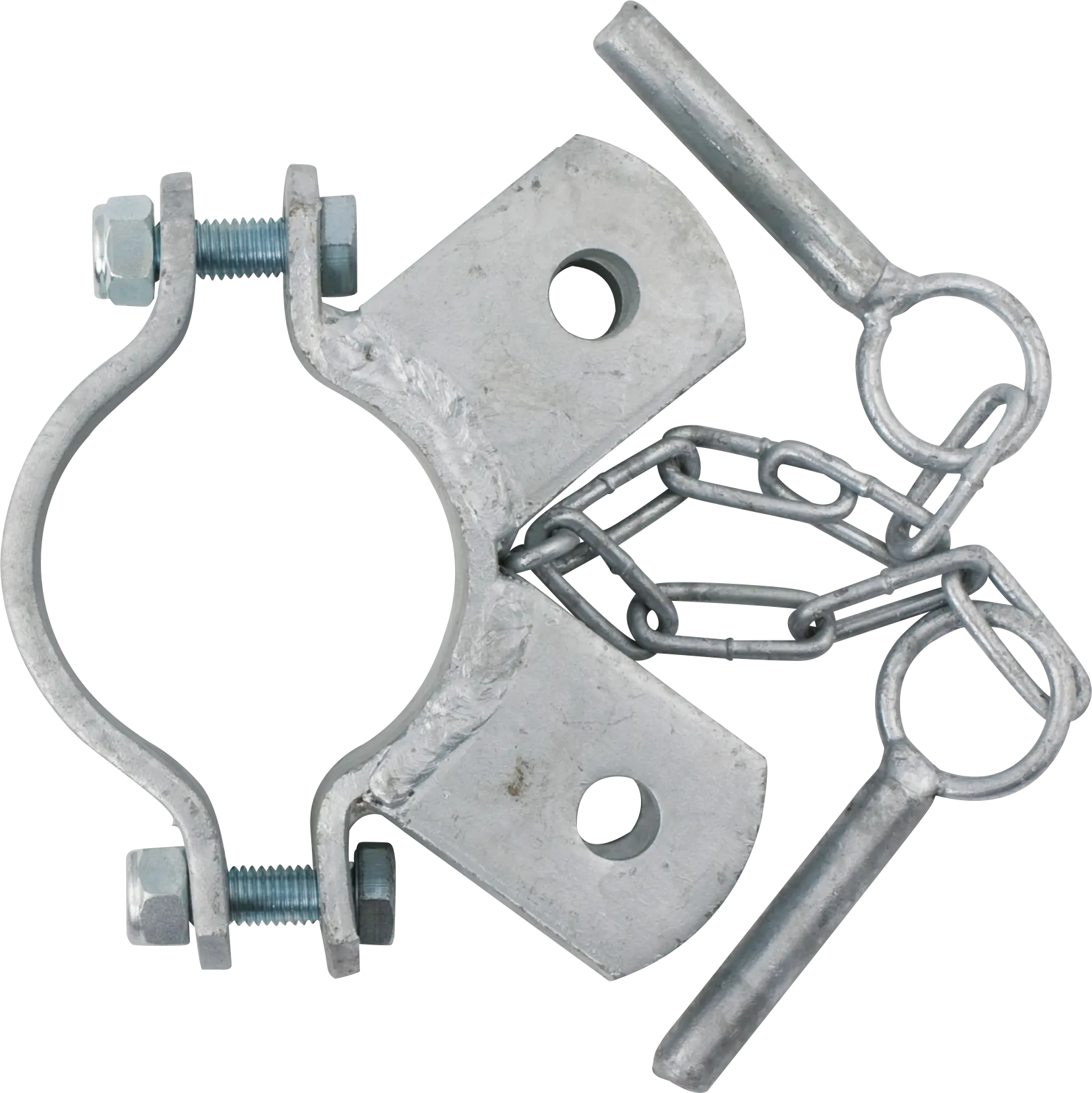 Schelle d= 76 mm, 2 Halter winklig, vz