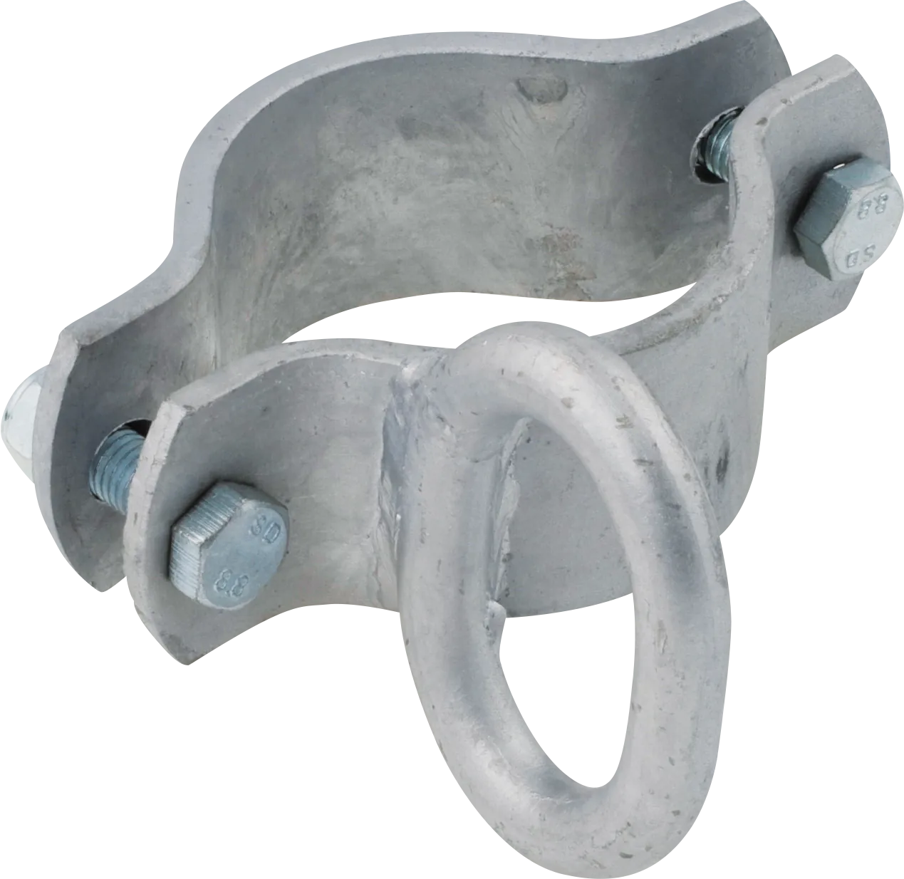 Schelle d= 76 mm, 1 Riegelhalter leicht, vz, (für leichte Tore)