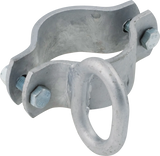 Schelle d= 76 mm, 1 Riegelhalter leicht, vz, (für leichte Tore)