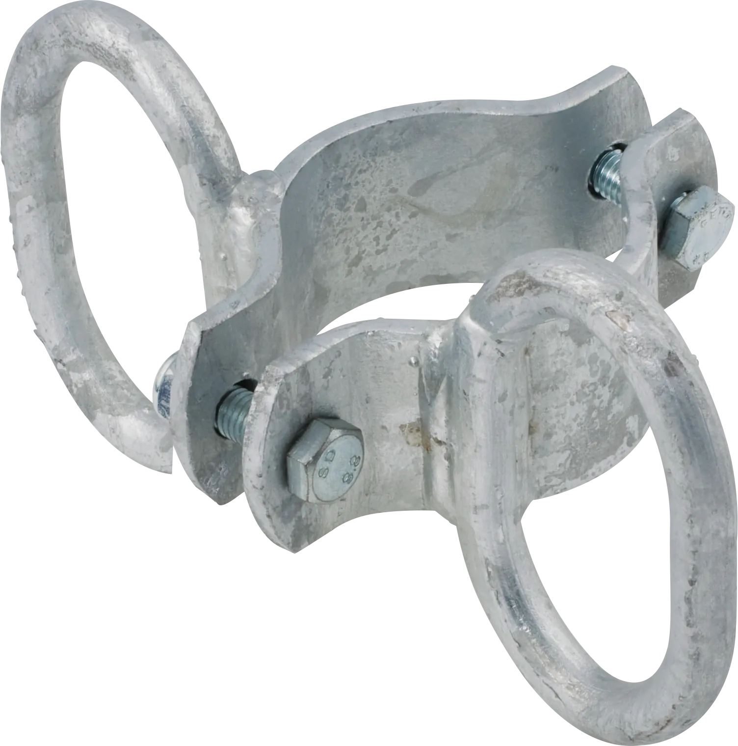 Schelle d= 76 mm, 2 Riegelhalter, parallel, vz