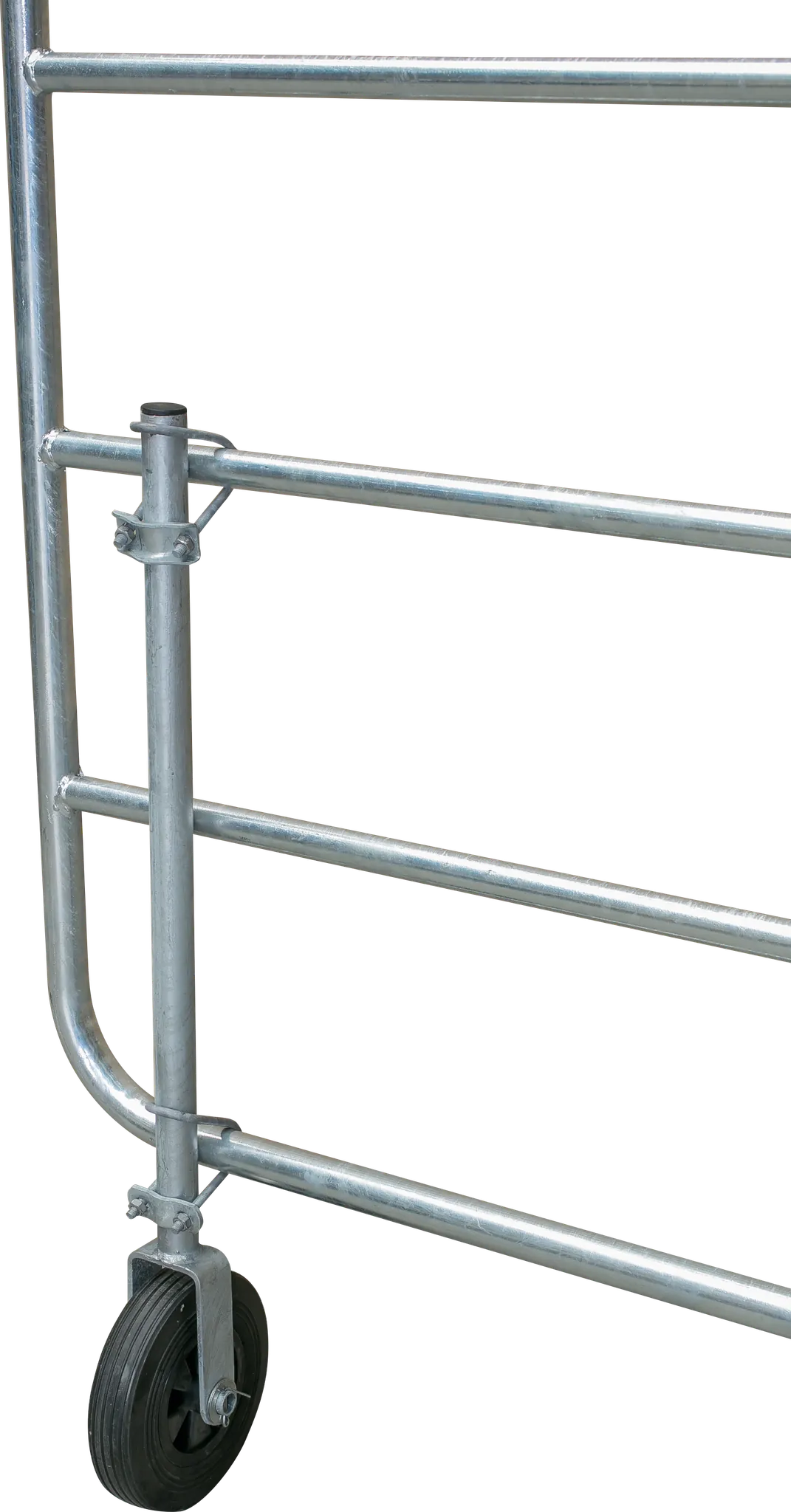 Stützrad für Weidetore verstellbar