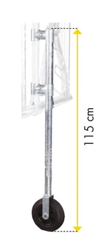 Stützrad für Fressgitter + Abtrennung V inkl. Doppelschelle parallel 42x42mm