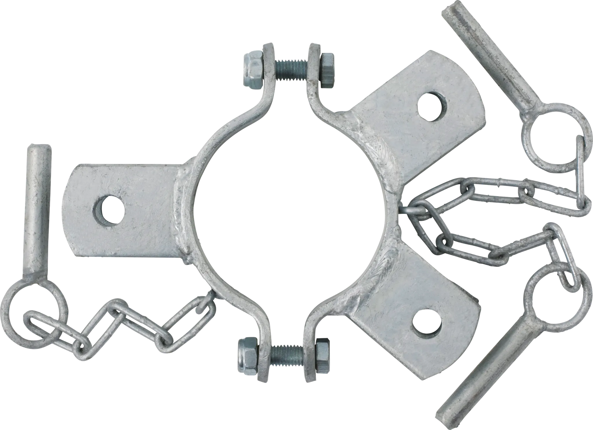 Schelle d=102 mm, 3 Halter, mittig, vz