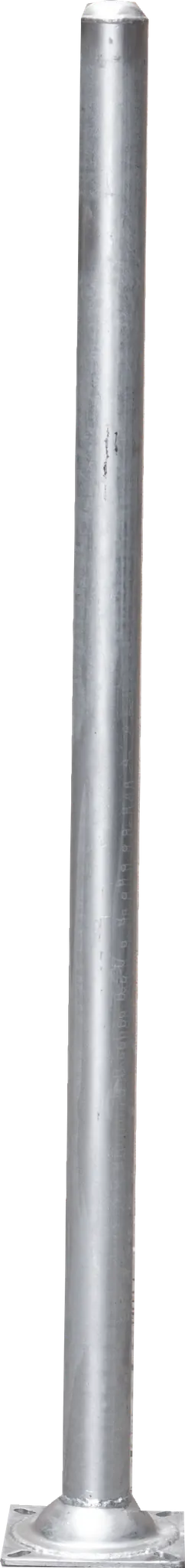 Pfosten d=76 x 3,6 mm, L= 1,65 m, mit Bodenplatte, vz