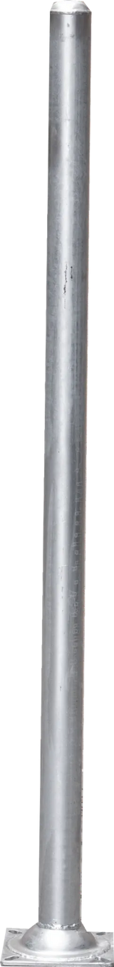 Pfosten d=76 x 3,6 mm, L= 1,65 m, mit Bodenplatte, vz