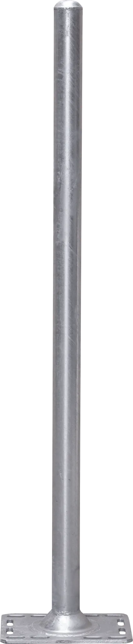 Pfosten d=76 mm, L= 1,65 m mit Bodenplatte für Spaltenboden