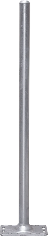 Pfosten d=76 mm, L= 1,65 m mit Bodenplatte für Spaltenboden